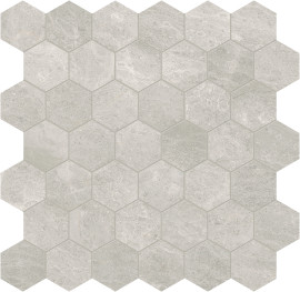 Anciano Grigio 2″ Hexagon Mosaic Honed