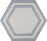 Floor Collection Azure 8×9 Hexagon Deco Field Tile Semi-Matte