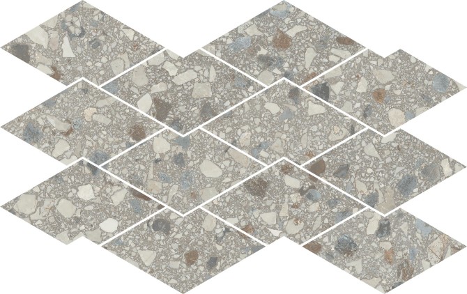 Terrazzo Allure Stonehenge 10-1/2×17 Diamond Deco Mosaic Matte