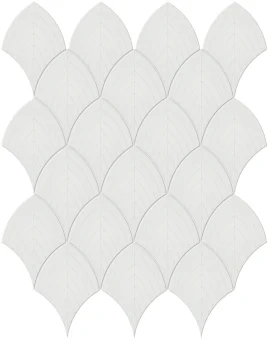 Nantucket Platinum 11×13 Scallop Mosaic Glossy Nantucket Platinum 11×13 Scallop Mosaic Glossy