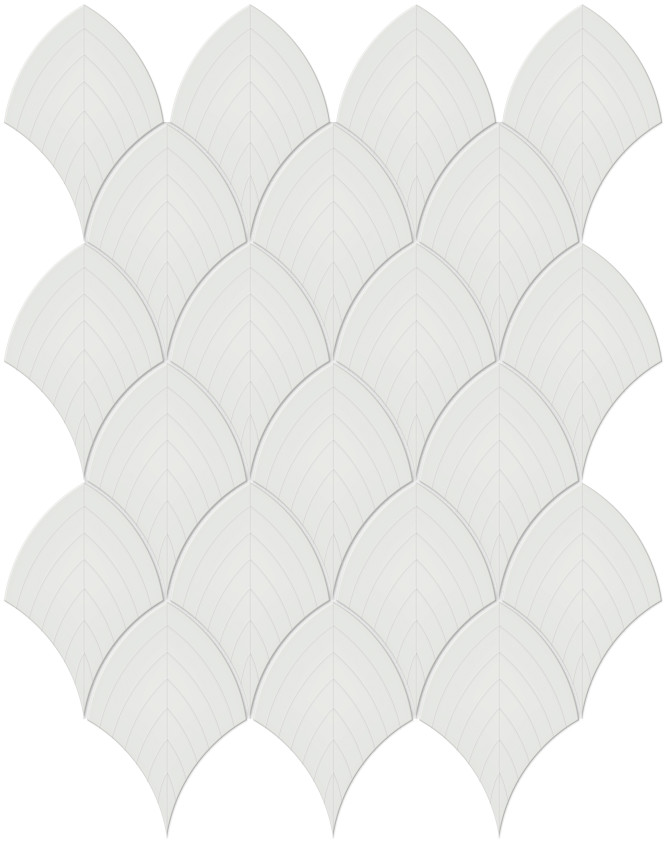 Nantucket Platinum 11×13 Scallop Mosaic Glossy