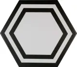 Floor Collection Black 8×9 Hexagon Deco Field Tile Semi-Matte