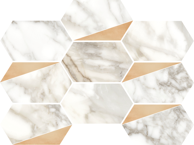 Luce Grey 10×14 Rame Decorative Tile Satin Rectified