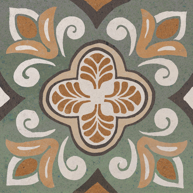 Tuscany Green 8×8 Classic Mix Decorative Tile