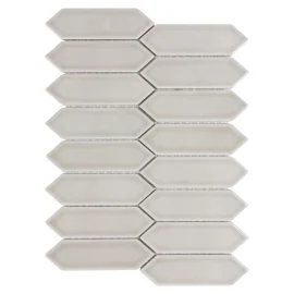 Fletcher Gray 10×14 Elongated Hex Mosaic