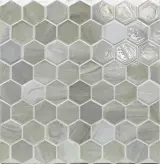JAW (Just Add Water) Matera 2″ Hex Mosaic Pearl