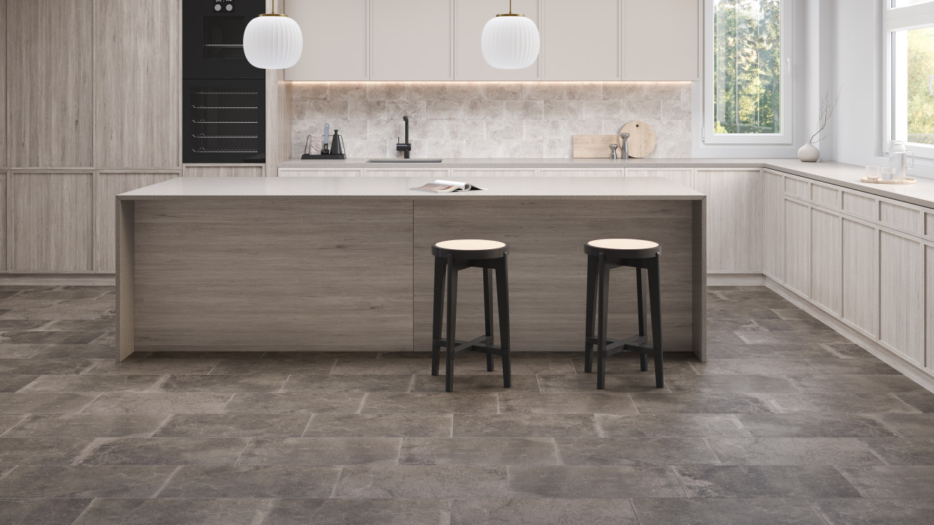 York Black 12x24 and Light Grey 6x12