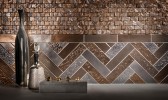 Namibia Sunset Bronze Square Ripples Mosaic and Shinju Pacific Reef