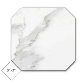 Clipped Calacatta 12×12 Octagon Honed Clipped Calacatta 12×12 Octagon Honed
