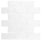 Artezen Elegant White 2×4 Brick-Joint Mosaic Glossy