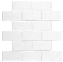 Regina White 2×4 Brick-Joint Mosaic Glossy