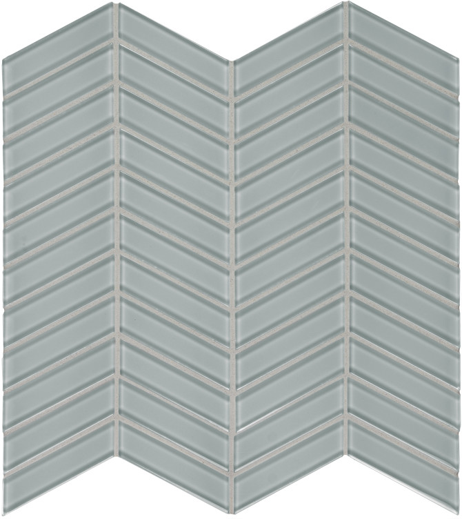 Bliss Element Glass Shadow 12×12 Chevron Mosaic