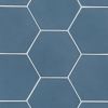 6th Avenue Marlin Blue 6″ Hexagon Glossy