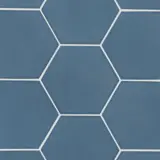 6th Avenue Marlin Blue 6″ Hexagon Glossy
