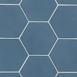 6th Avenue Marlin Blue 6″ Hexagon Glossy