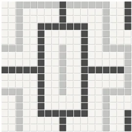 Nantucket Night Blend 11×11 Link Pattern Mosaic Matte
