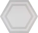 Floor Collection Light Gray 8×9 Hexagon Deco Field Tile Semi-Matte