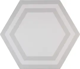Sol Light Gray 8×9 Hexagon Deco Field Tile Semi-Matte