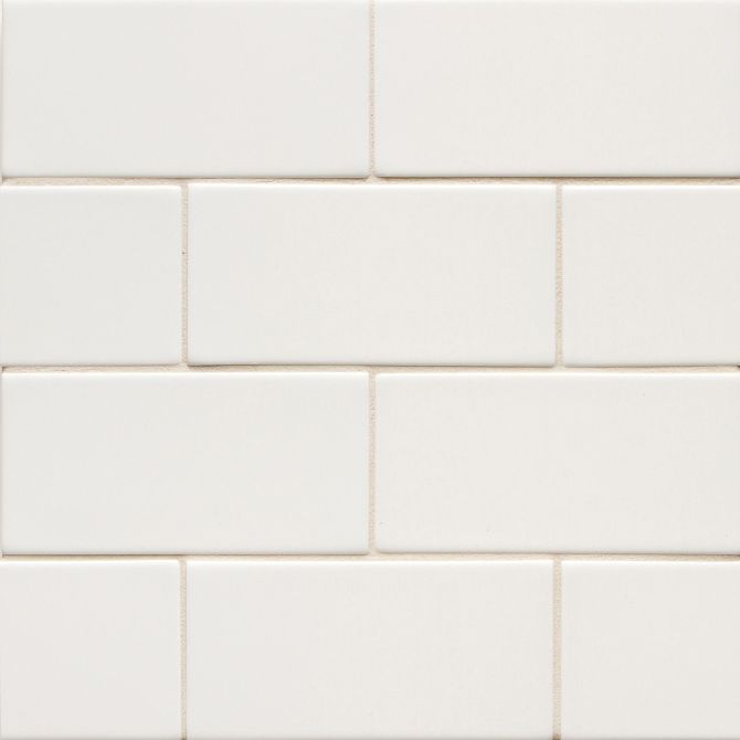 6th Avenue White 3×6 Field Tile Matte