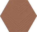 Rhyme and Reason Warm Terracotta 4×5 Hexagon Ripple Mix Field Tile
