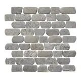 Pebble Alpine 12×12 Strip Pebble Mosaic Matte