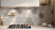 City Beige, Cement and Gray 7x8  Hexagon Matte