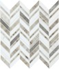 Chadwick Light Mix 14×12 Chevron Mosaic Glossy