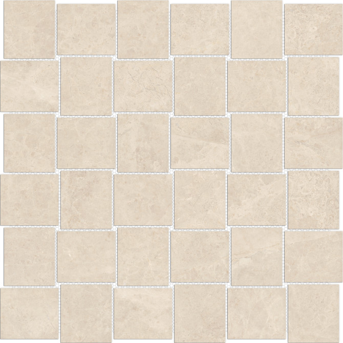 Caspar Ivory 2×2 Basketweave Mosaic Matte