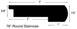 Huntress Silk 5-1/2×86 Square Stair Nose