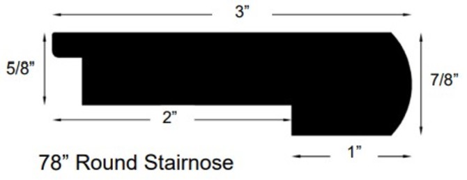 Huntress Silk 5-1/2×86 Square Stair Nose