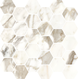 Eesome Gray 13×13 Hex Mosaic Mix Rectified