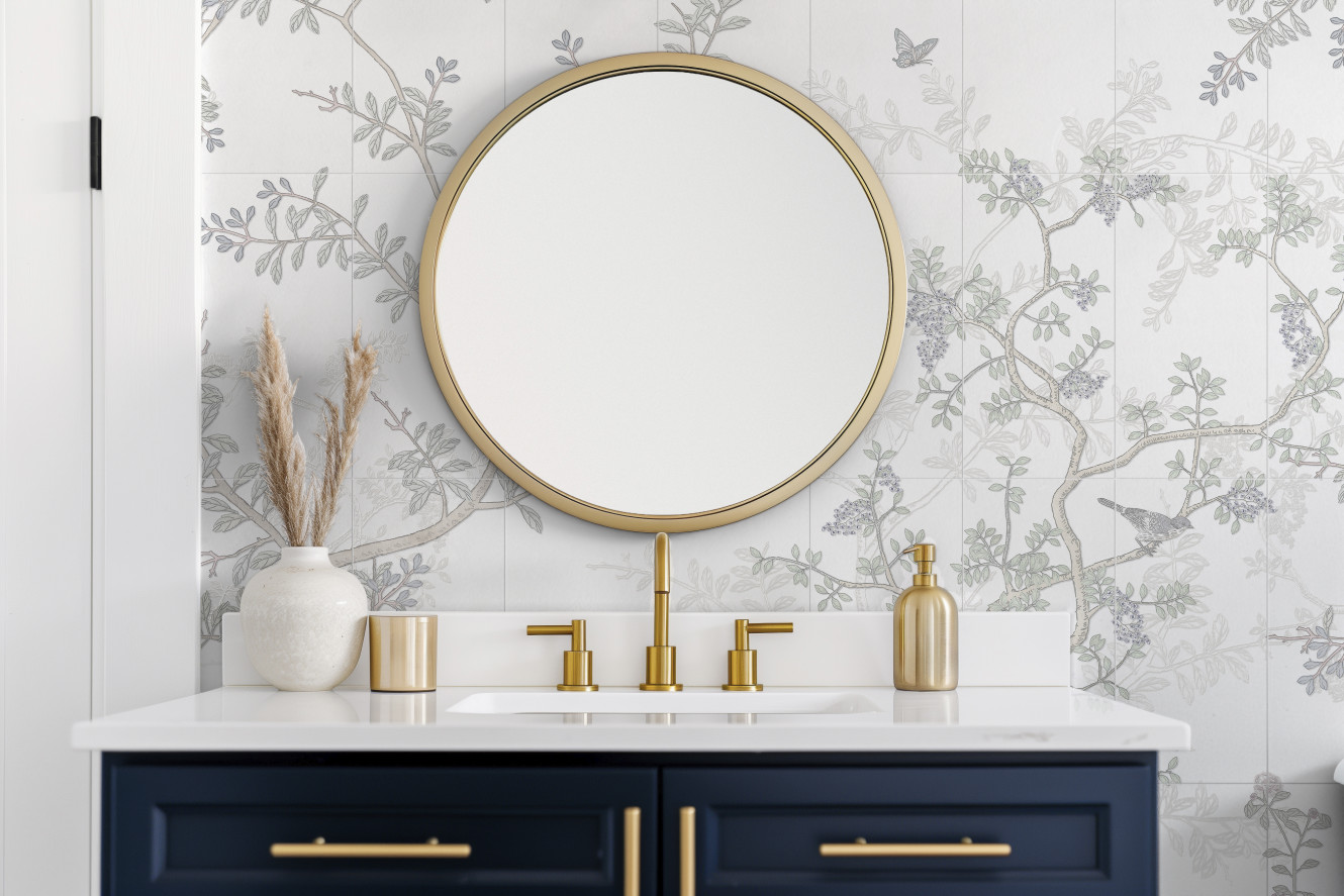 Regency Collection Dolomite Bluebell Serene Orchard Mural