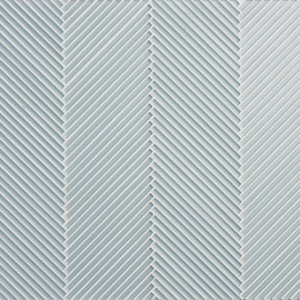 Bristol Blue 3/16×4-7/8 Herringbone Mosaic Silk