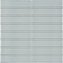 Bliss Element Glass Cloud 2×6 Stacked Mosaic