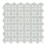 Olynthos Carrara And Thassos Standard 14×14 Tyson Petite Mosaic