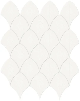 Nantucket White 11×13 Scallop Mosaic Glossy Nantucket White 11×13 Scallop Mosaic Glossy