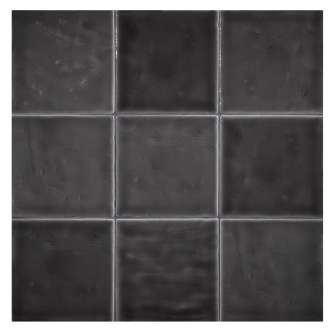 TrueTones Ceramics Toasted Grey Gloss 4-1/2×4-1/2 Zelli Field Tile Gloss
