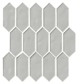 Artezen Ideal Gray 2×5 Picket Mosaic Glossy