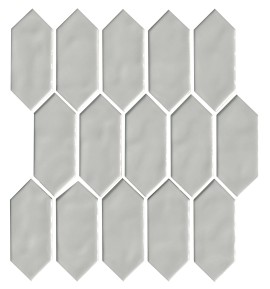 Artezen Ideal Gray 2×5 Picket Mosaic Glossy