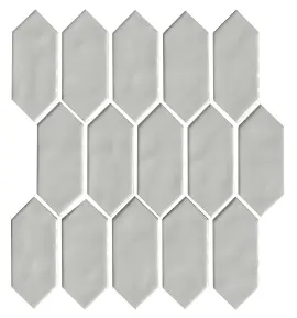 Artezen Ideal Gray 2×5 Picket Mosaic Glossy