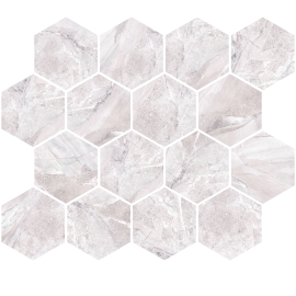 Stowe Beige 3″ Hexagon Mosaic Textured Rectified