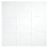 TrueTones Ceramics Light White Gloss 4-1/2×4-1/2 Zelli Field Tile Gloss