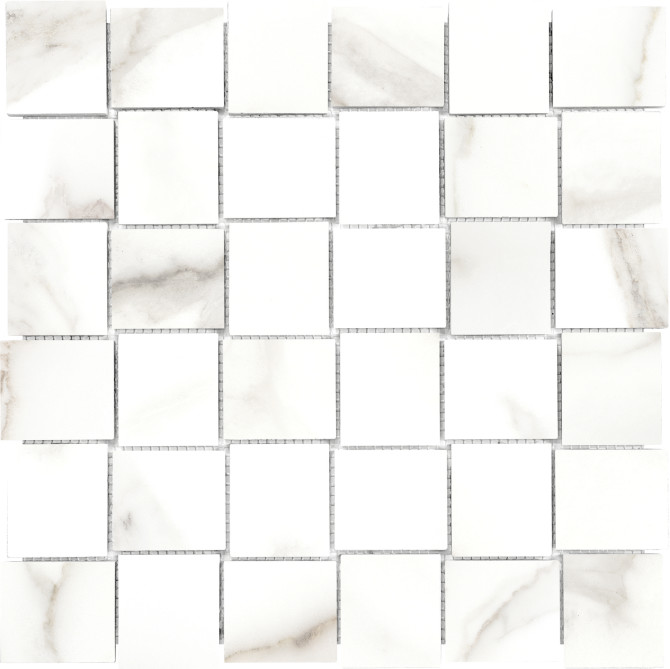 Caspar Calacatta 2×2 Basketweave Mosaic Matte