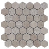 Frio Wooden White 2″ Hexagon Mosaic