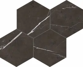 Valentina Carbon 12×12 Hexagon Mosaic Polished
