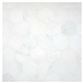 Stone Mosaic Collection Asian Carrara Ultra Premium Honed 2″ Hexagon Mosaic Honed