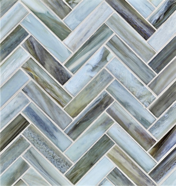 Agate Firenze 1×4 Herringbone Mosaic Silk