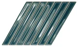 Spike Bars Peacock 6×10 B Decorative Tile Gloss