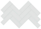 Nantucket Silver 8×16 Herringbone Mosaic Matte