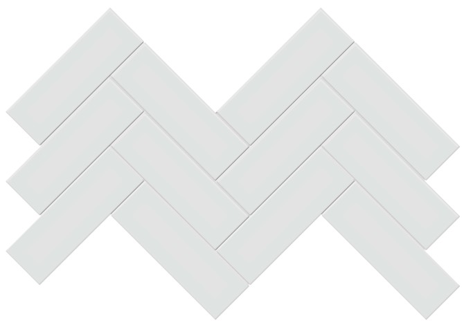Nantucket Silver 8×16 Herringbone Mosaic Matte